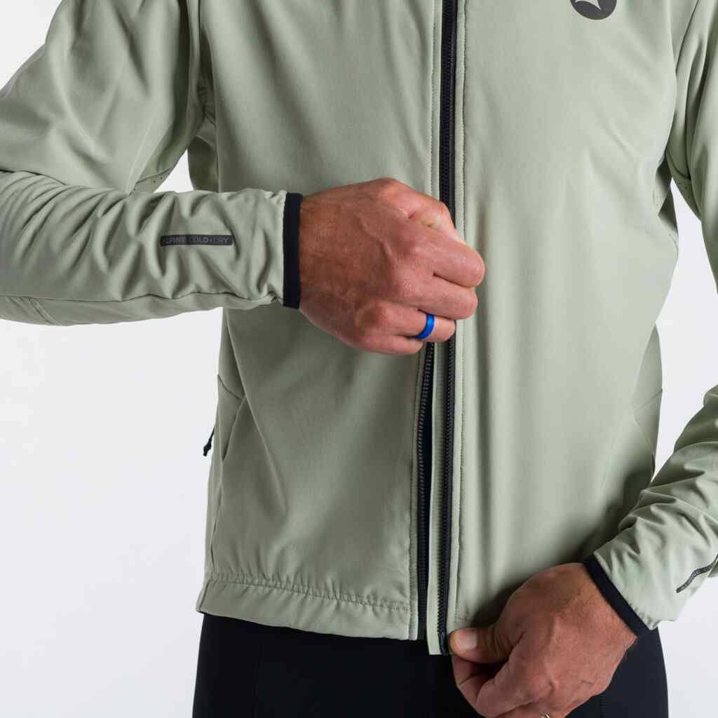 Men's Thermal Cycling Jacket - Alpine Front Zipper #color_sage