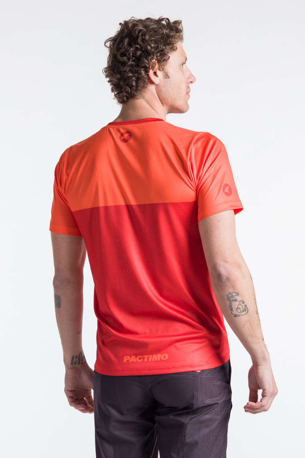 Red MTB Jersey for Men - Apex Back View