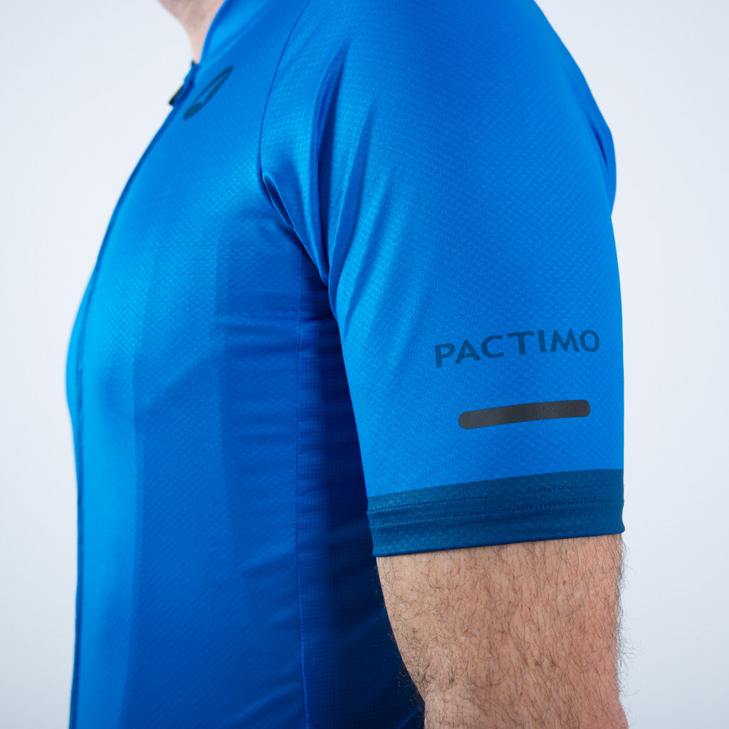 Loose Fit Cycling Jersey - Sleeve Detail #color_blue