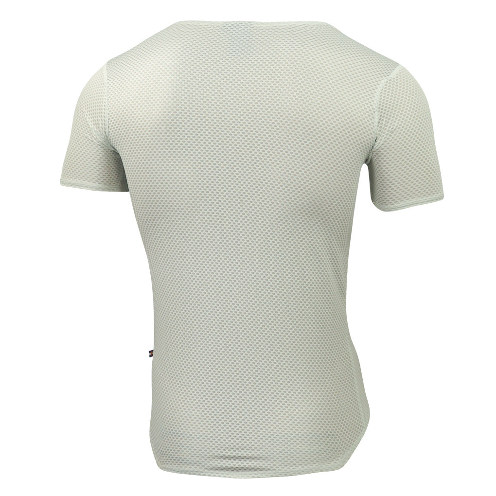 Men's Lightweight Short Sleeve Cycling Base Layer - Back View #color_dune