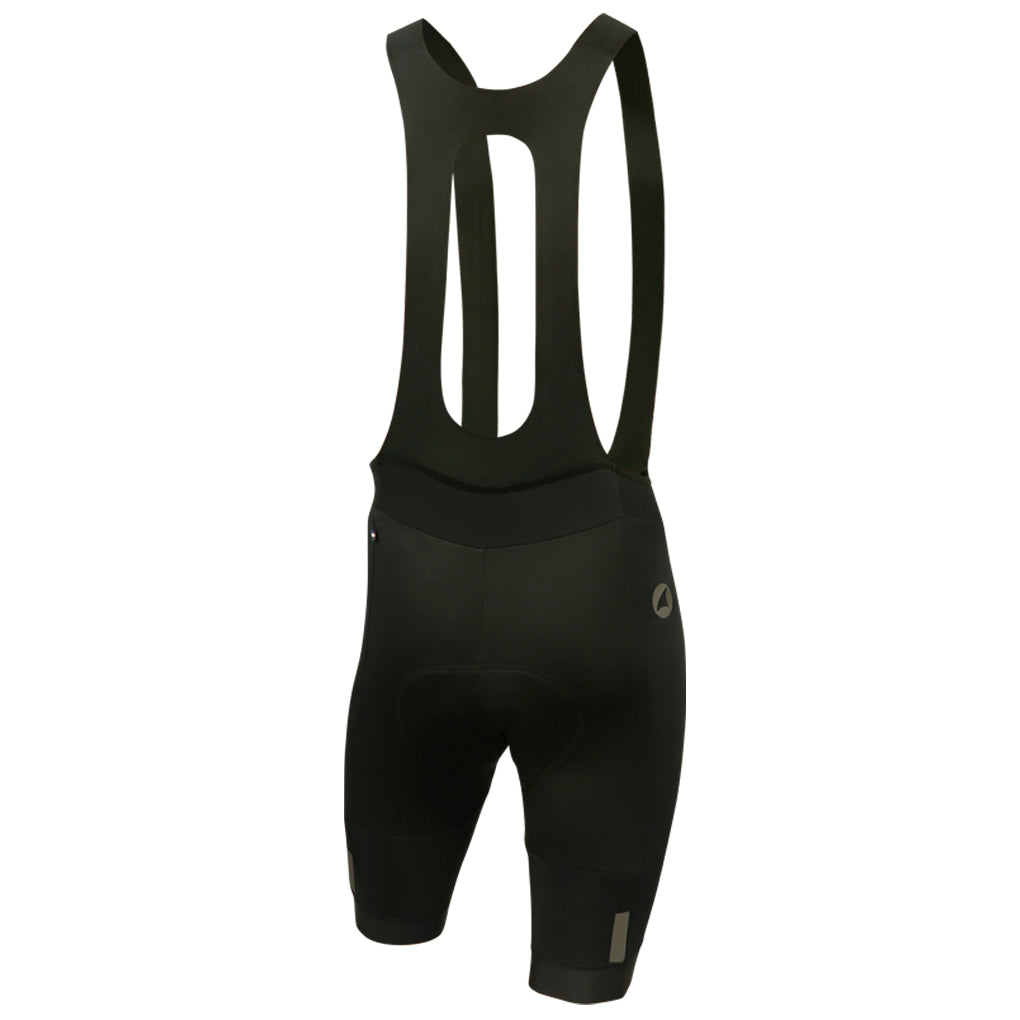 Wet Weather Thermal Cycling Bibs for Men - Back View #color_black