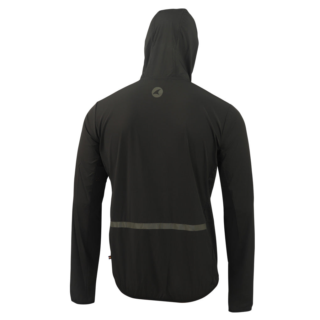 Lightweight packable water/wind resistant cycling jacket for men - Back View
