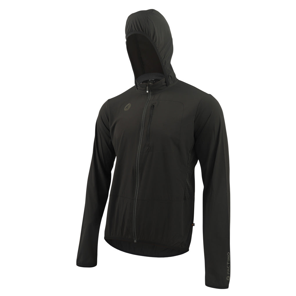 Lightweight packable water/wind resistant cycling jacket for men - Front View