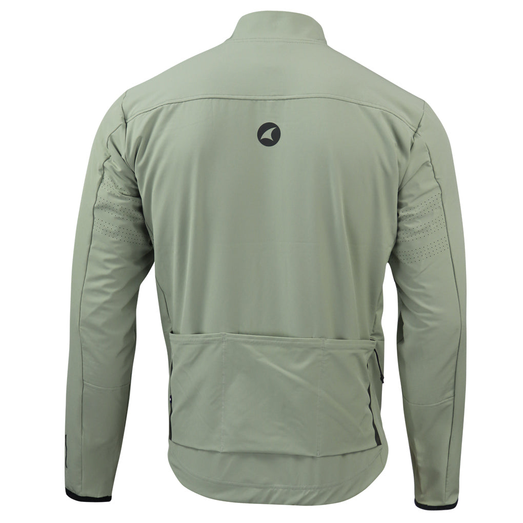 Men's Thermal Cycling Jacket - Alpine Back View #color_sage