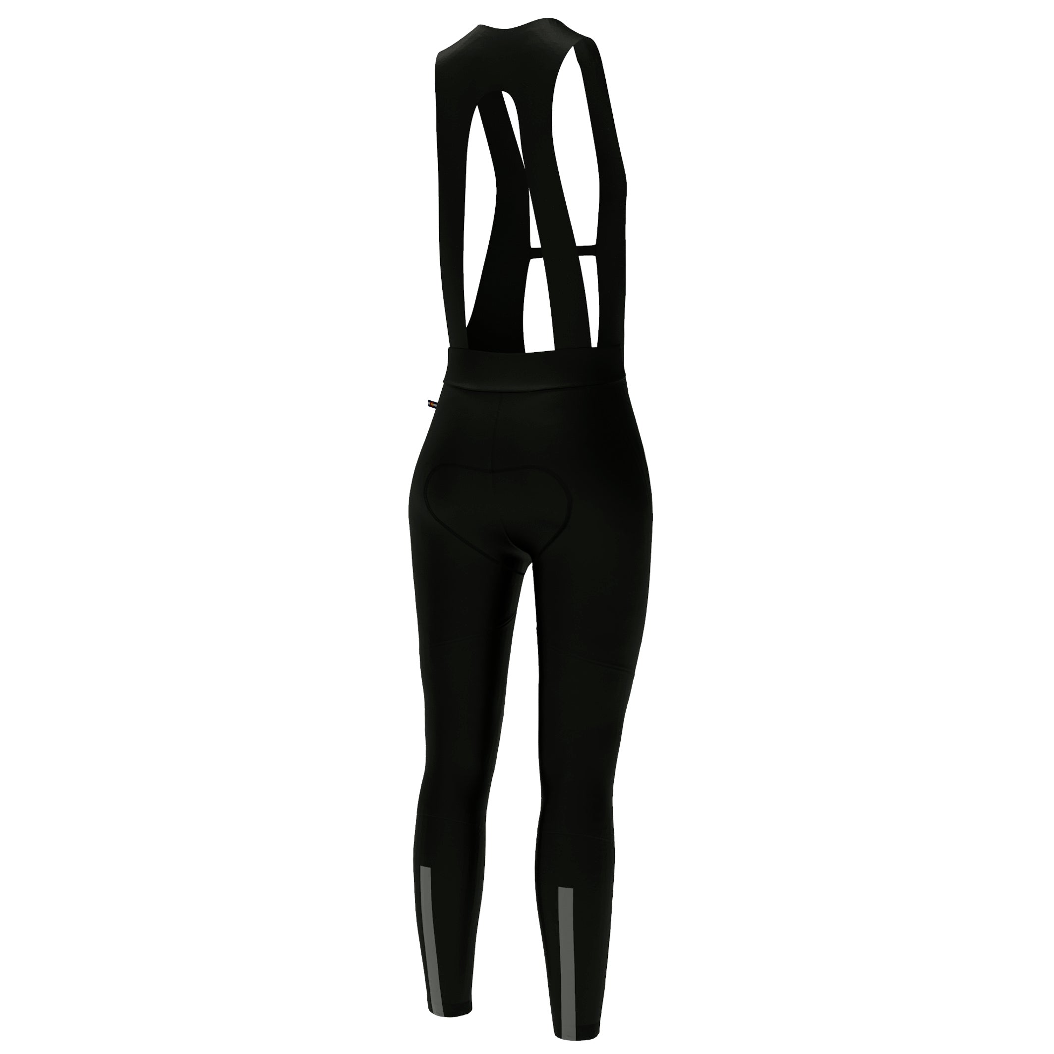 Women's Water-Repelling Thermal Cycling Bib Tights - Back View