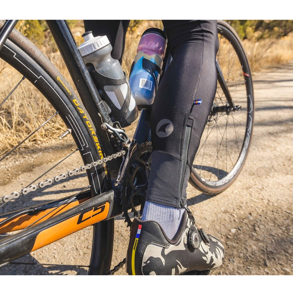 Thermal Reflective Cycling Leg Warmers - Ankle Detail on Body